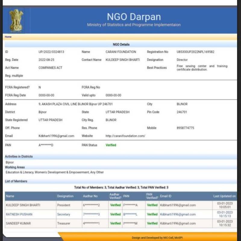 NGO F=Dararpan